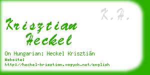 krisztian heckel business card